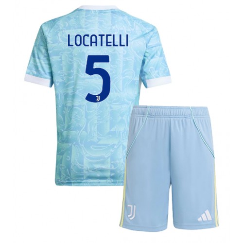 Juventus Manuel Locatelli #5 Bortaställ Barn 2025-26 Kortärmad (+ Korta byxor) Juventus Manuel Locatelli #5 Bortaställ Barn 2025-26 Kortärmad (+ Korta byxor)